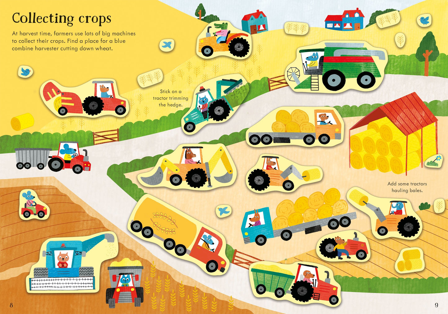 Carte stickere - Little First Stickers Tractors And Trucks, Usborne