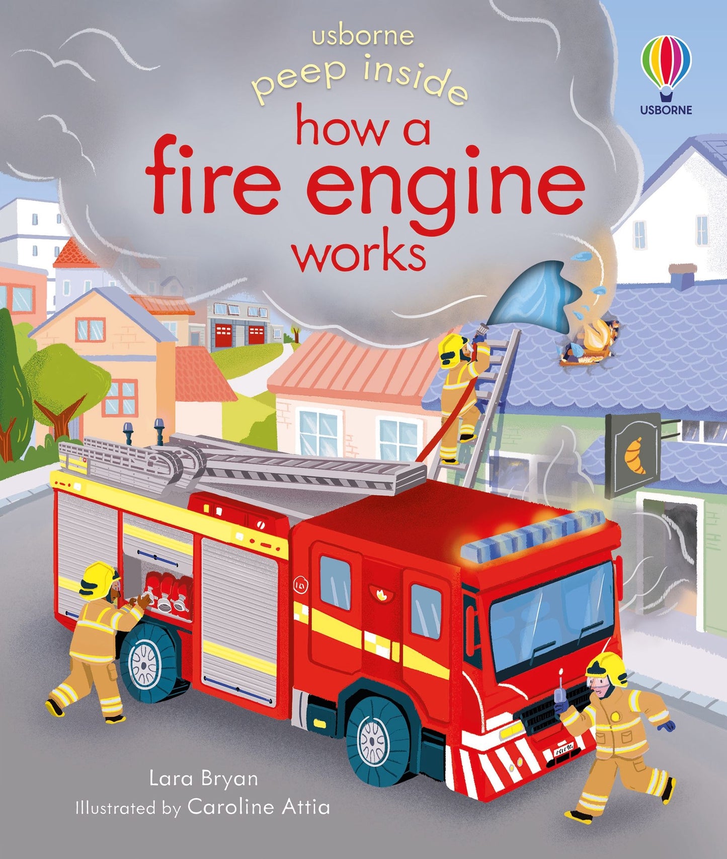 Carte clapete pentru copii - Peep Inside how a Fire Engine works, Usborne