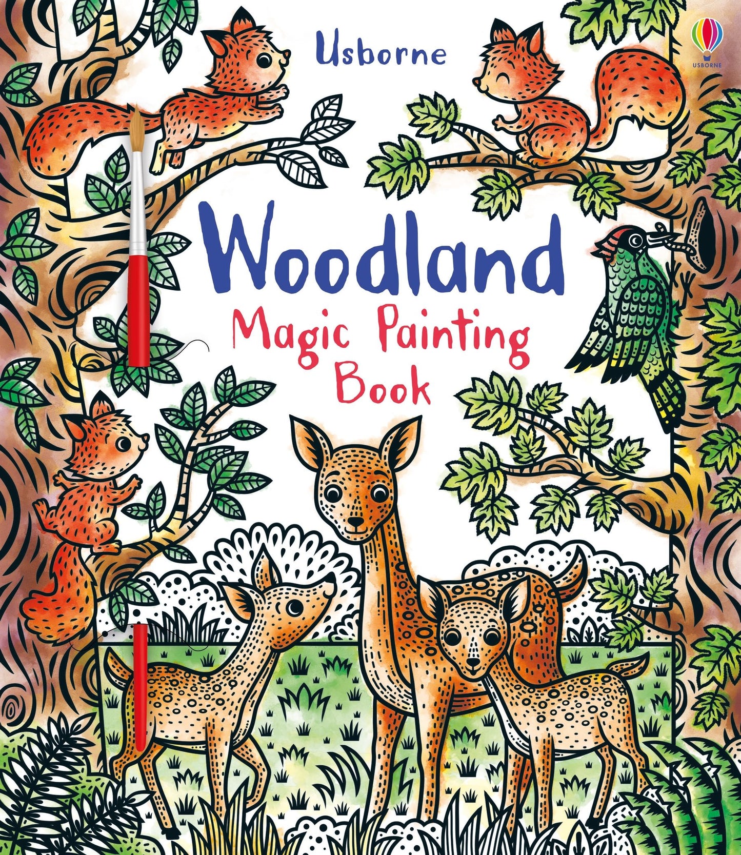 Carte pictura cu apa - Woodland Magic Painting Book, Usborne