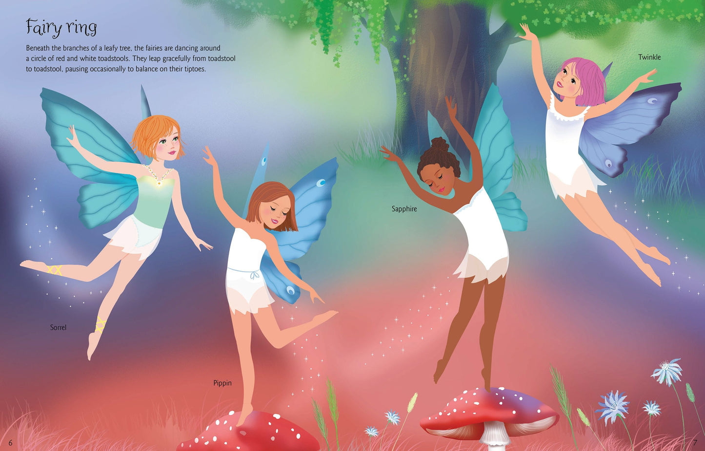 Carte stickere - Sticker Dolly Dressing  Dancing Fairies, Usborne