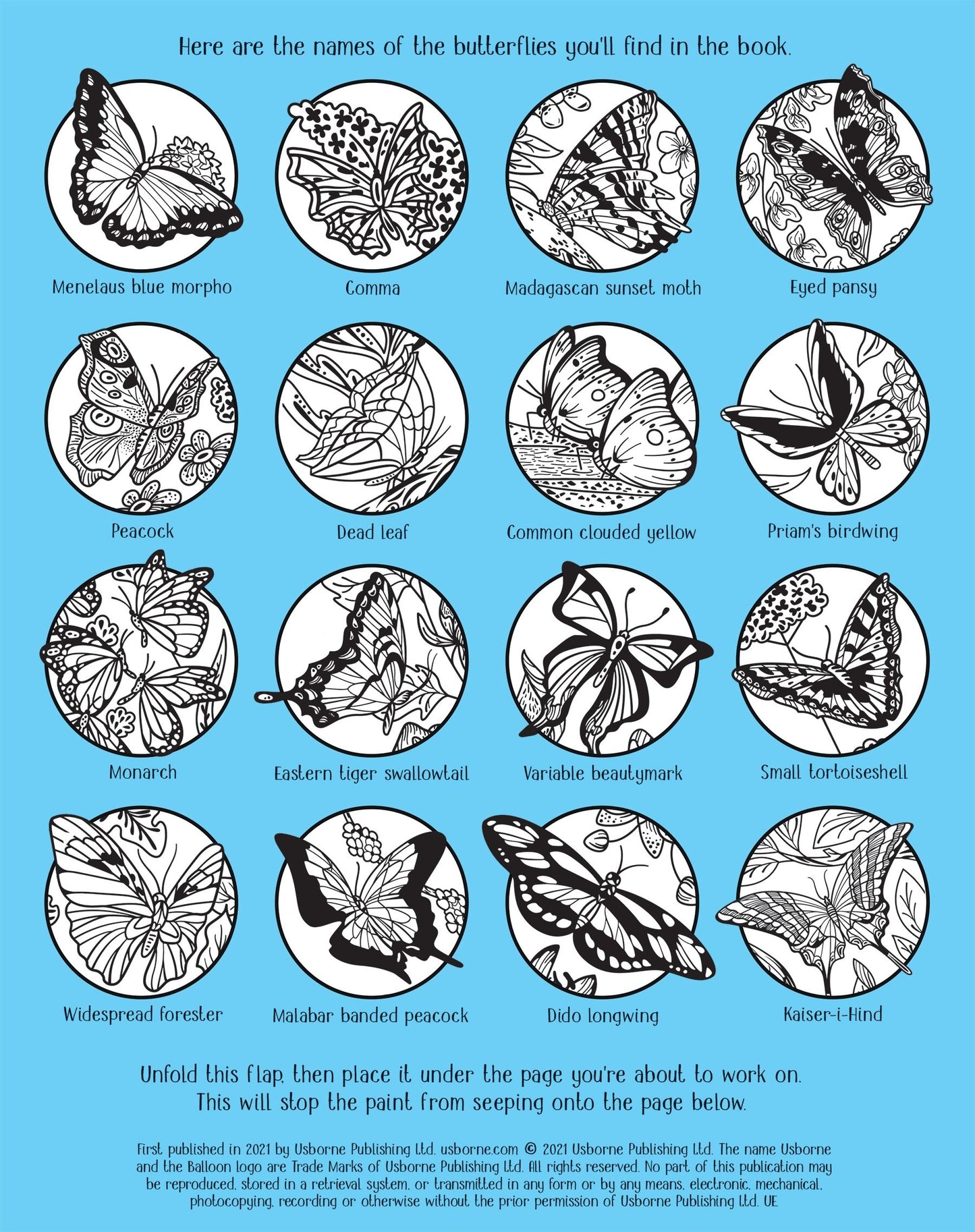 Carte pictura cu apa - Magic Painting Butterflies, Usborne