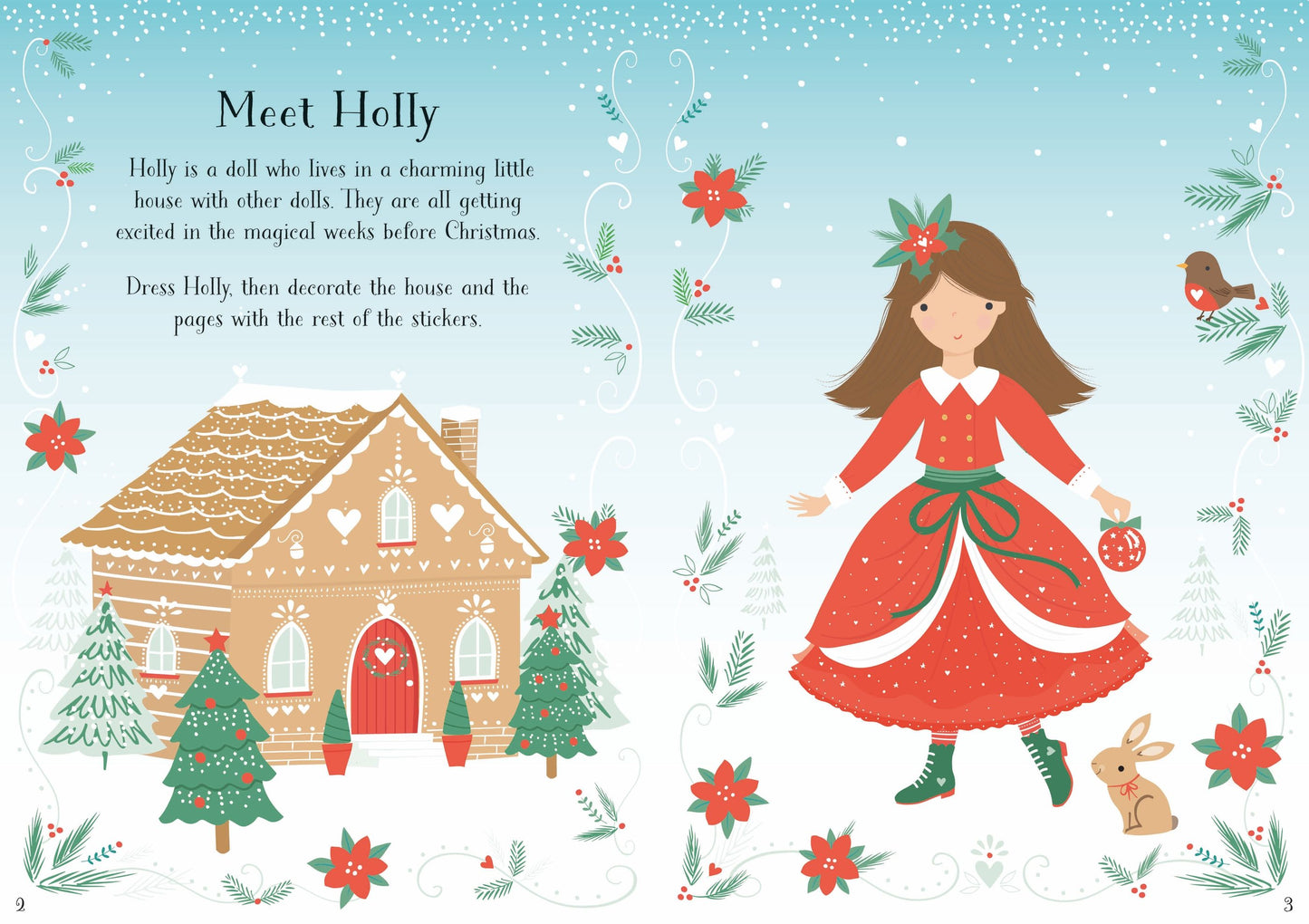 Carte stickere - Sdd Little Sticker Dolly Dressing Christmas, Usborne
