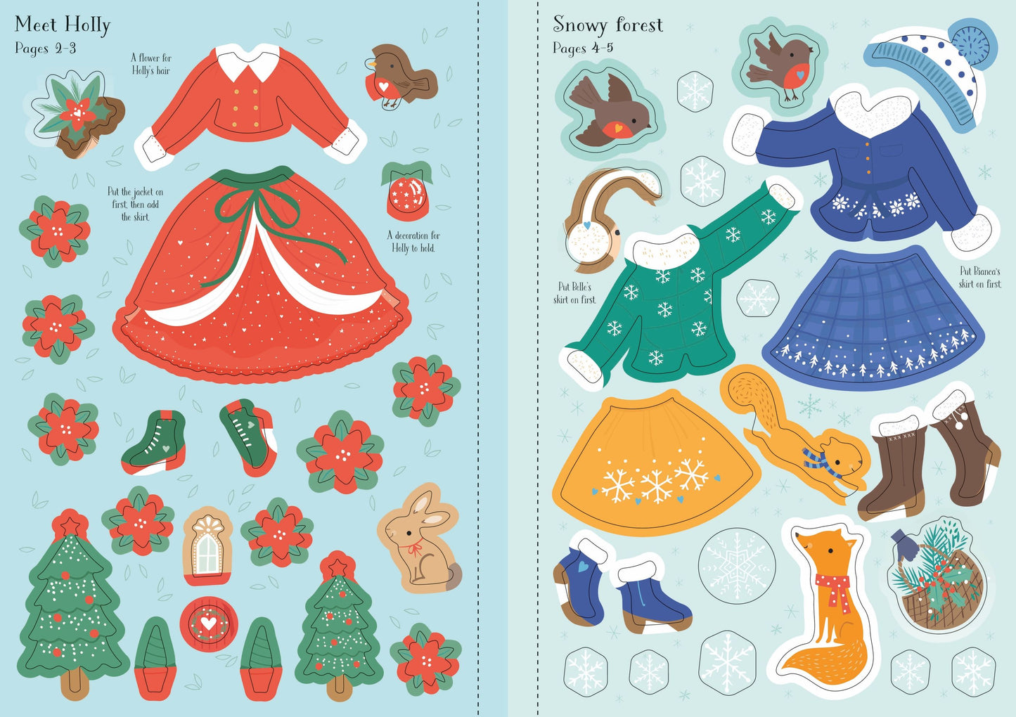 Carte stickere - Sdd Little Sticker Dolly Dressing Christmas, Usborne