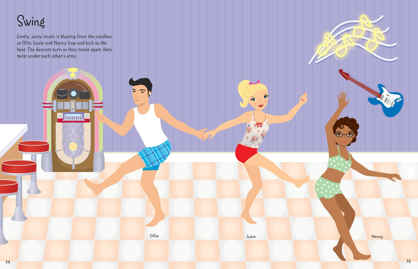 Carte stickere - Sticker Dolly Dressing  Dancers, Usborne