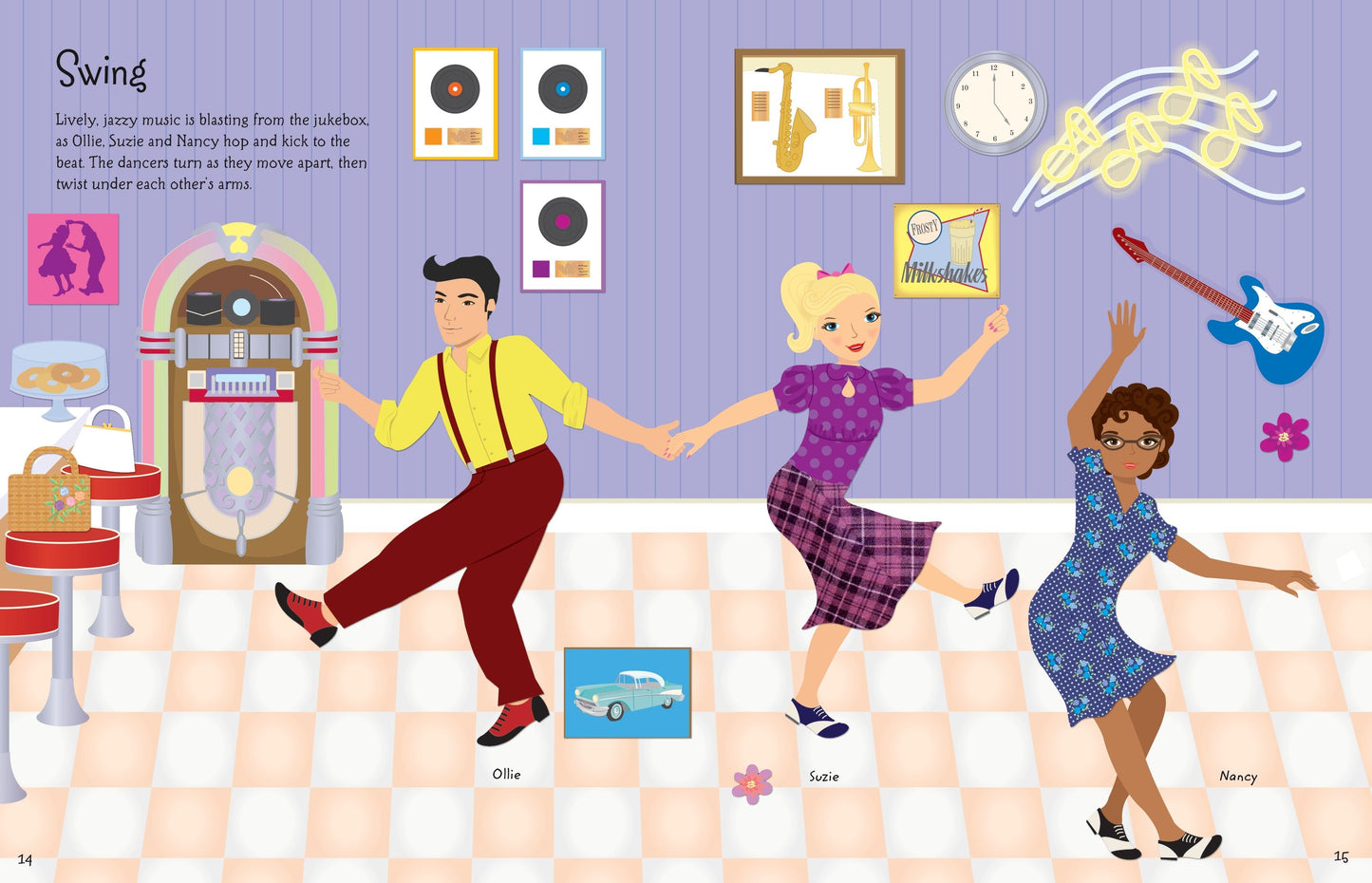 Carte stickere - Sticker Dolly Dressing  Dancers, Usborne