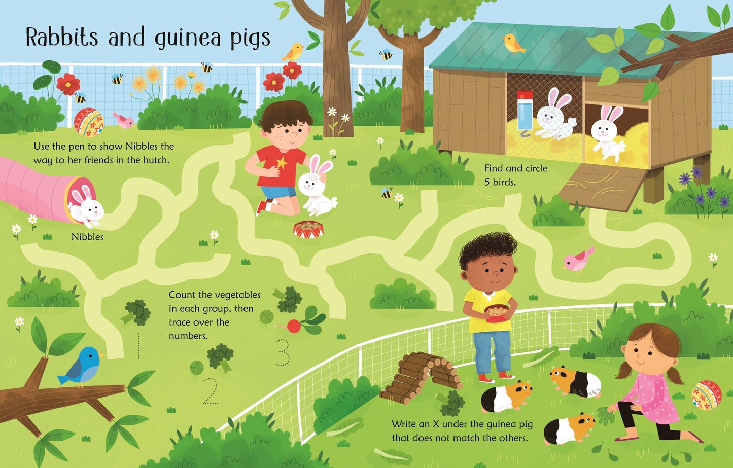 Carte educativa de activitatii - Wipe-Clean Pet Activities, Usborne, 3 ani+