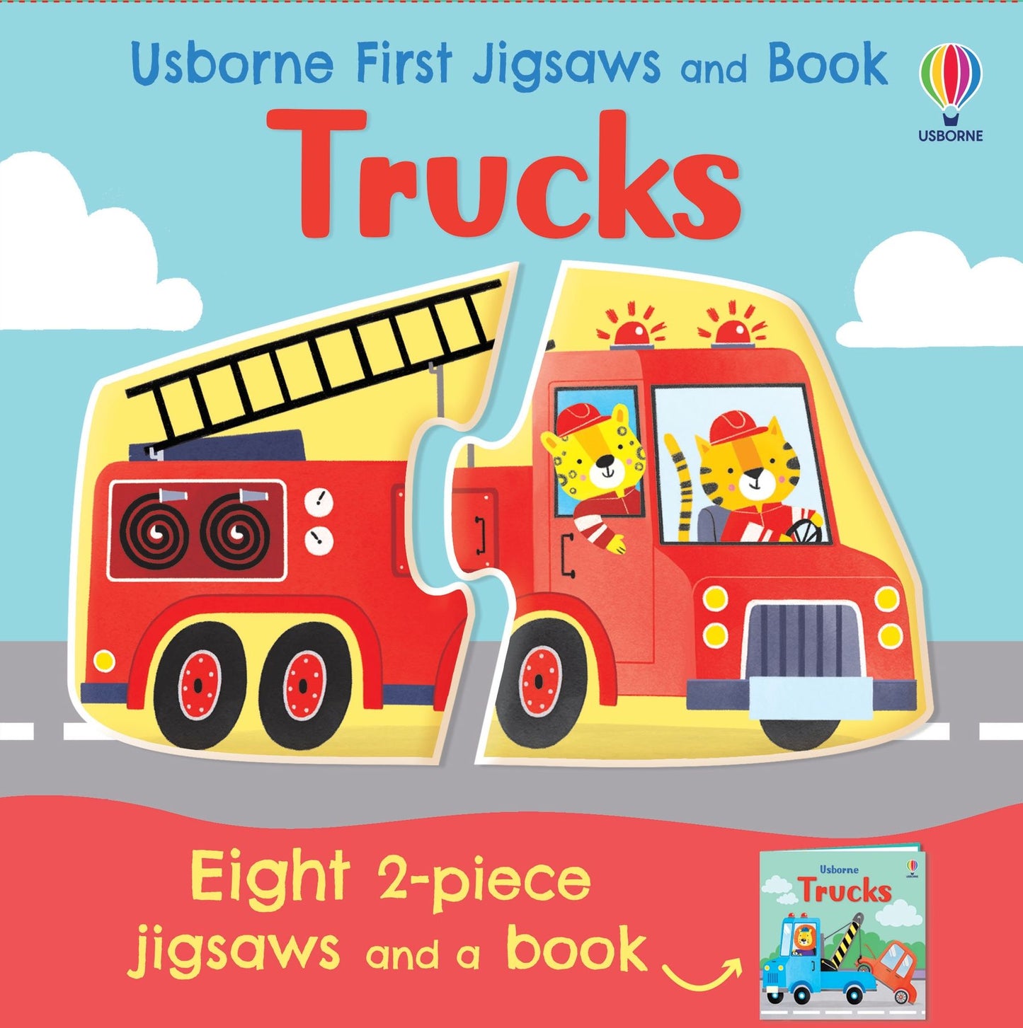 Set puzzle si carte - Usborne First Jigsaws Trucks, Usborne