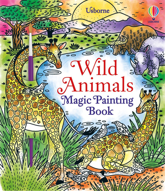 Carte pictura cu apa - Wild Animals Magic Painting Book, Usborne