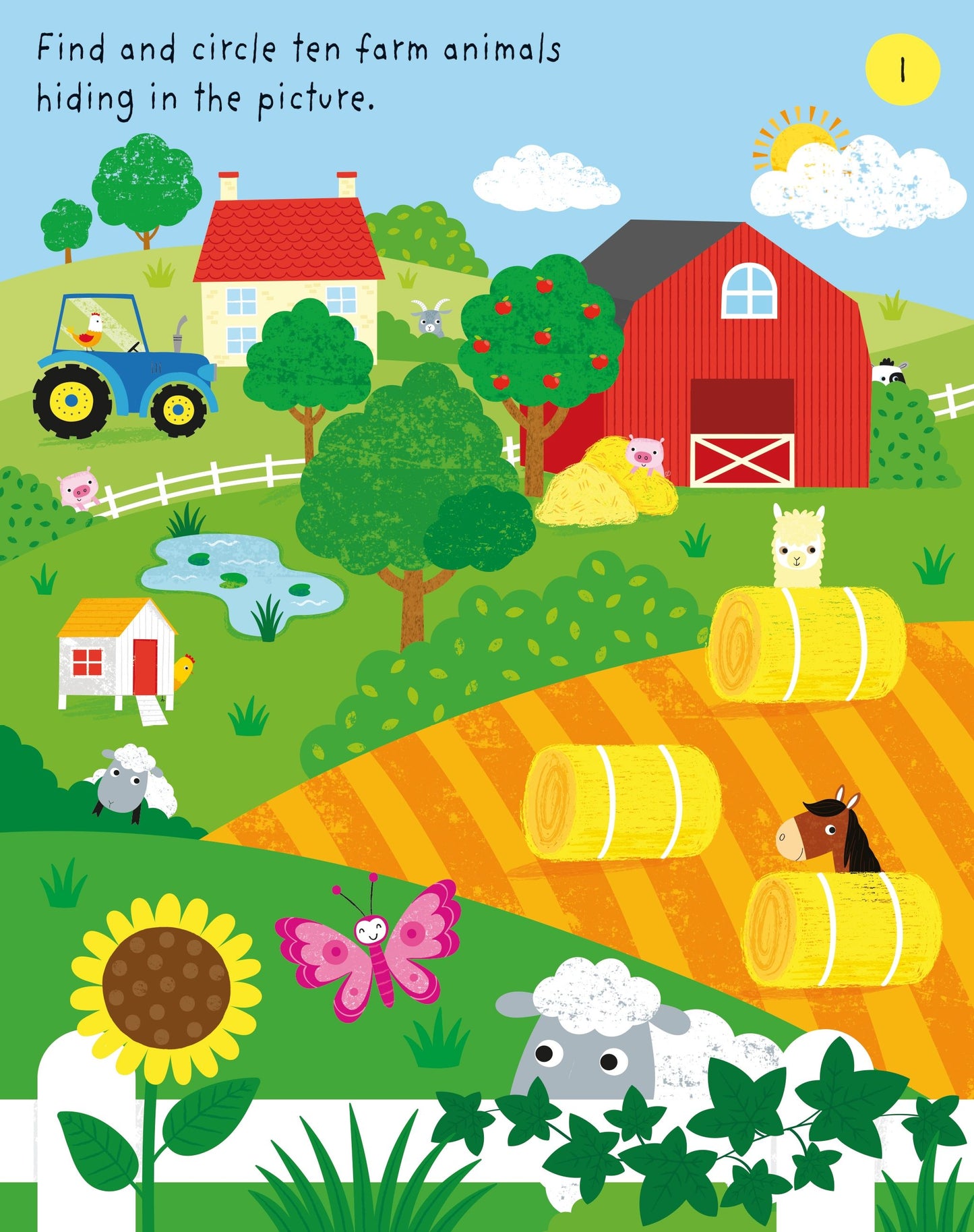 Carte copii - Little Children's Farm Puzzles, Usborne