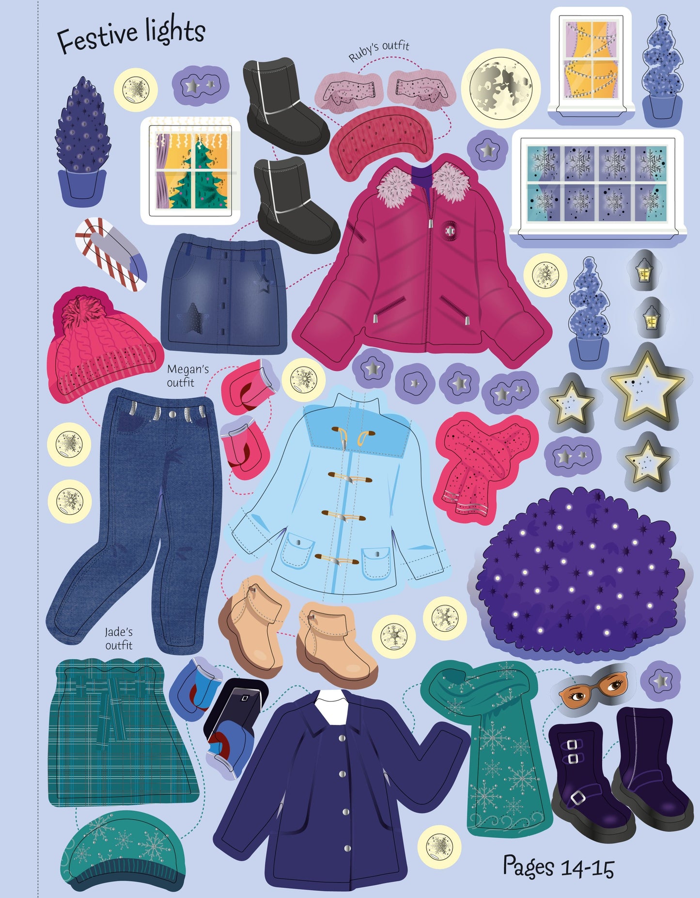 Carte stickere - Sticker Dolly Dressing Winter Wonderland, Usborne