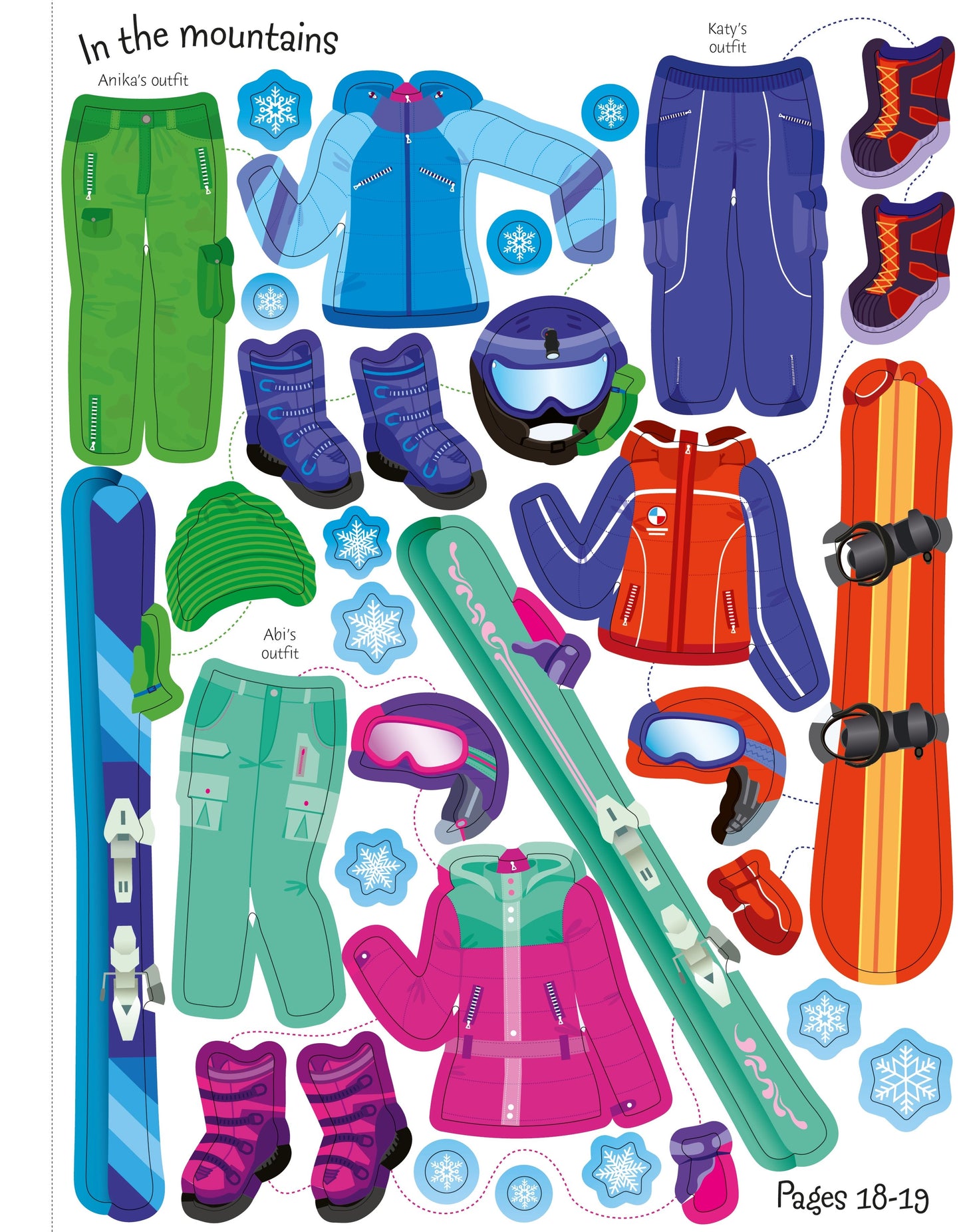 Carte stickere - Sticker Dolly Dressing Winter Wonderland, Usborne