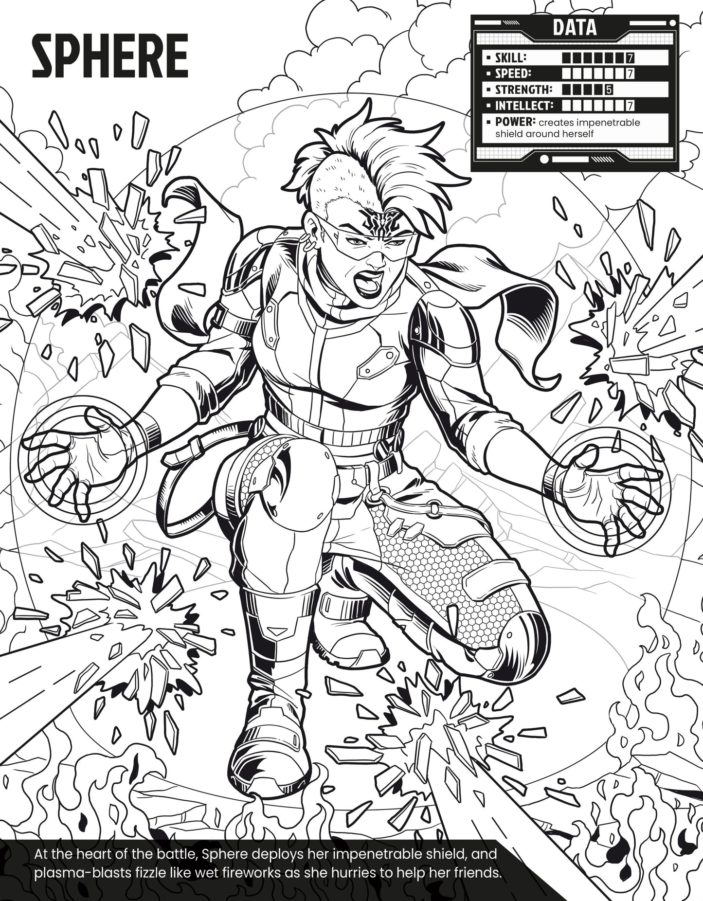 Carte colorat - Colour Your Own Superheroes, Usborne