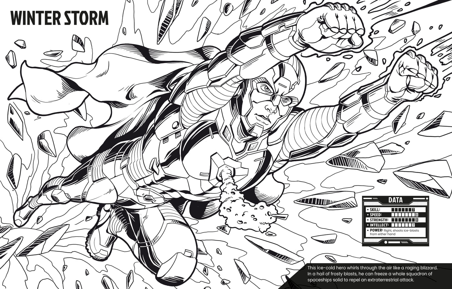 Carte colorat - Colour Your Own Superheroes, Usborne