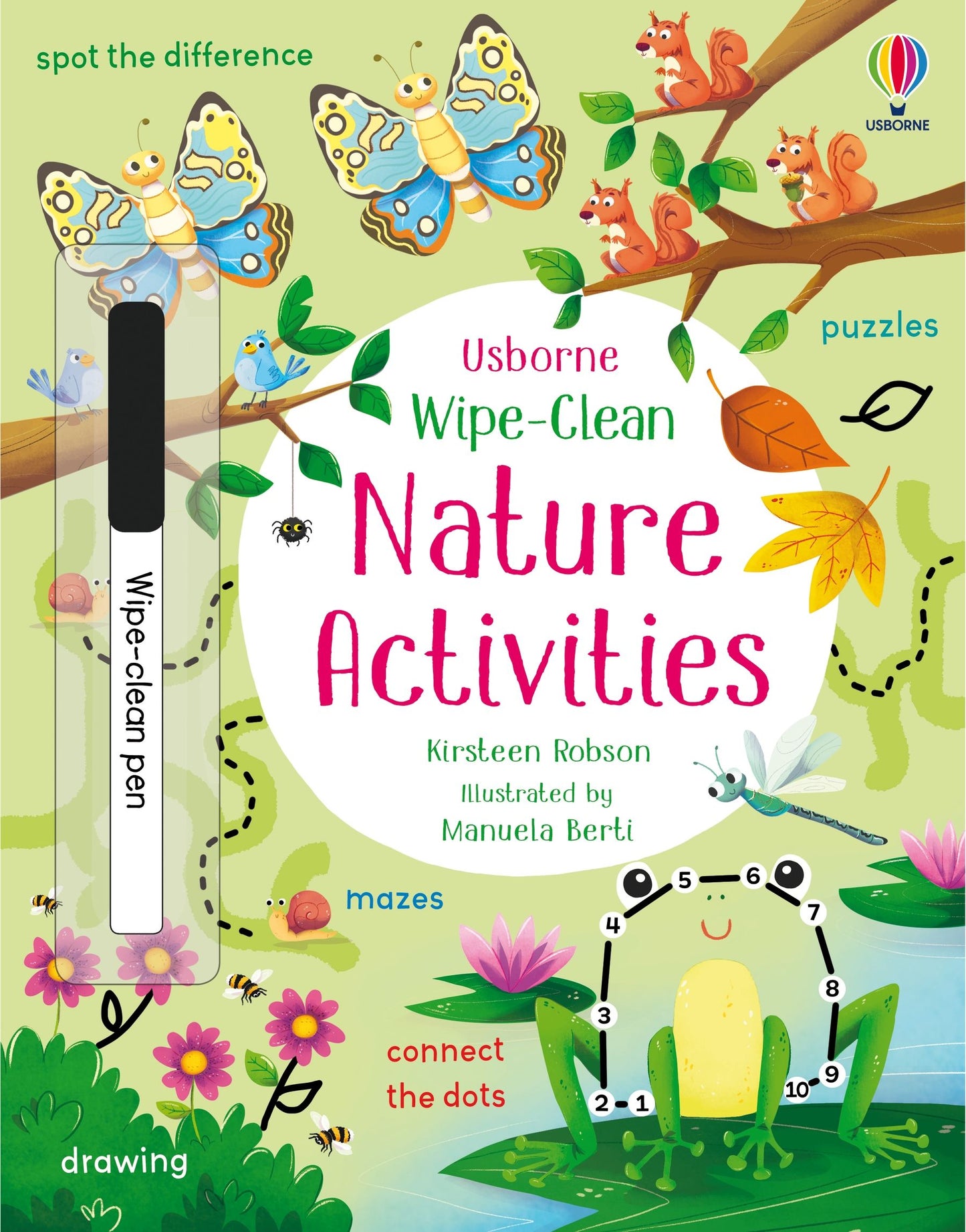 Carte educativă de activități scrie și șterge - Wipe-Clean Nature Activities, Usborne