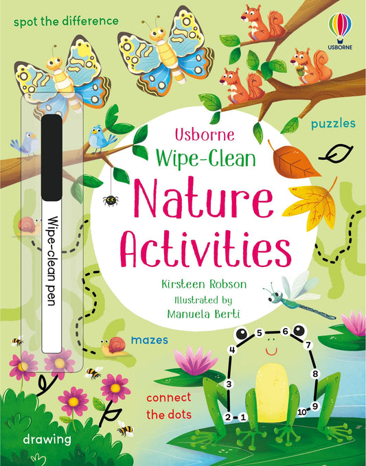 Carte educativă de activități scrie și șterge - Wipe-Clean Nature Activities, Usborne