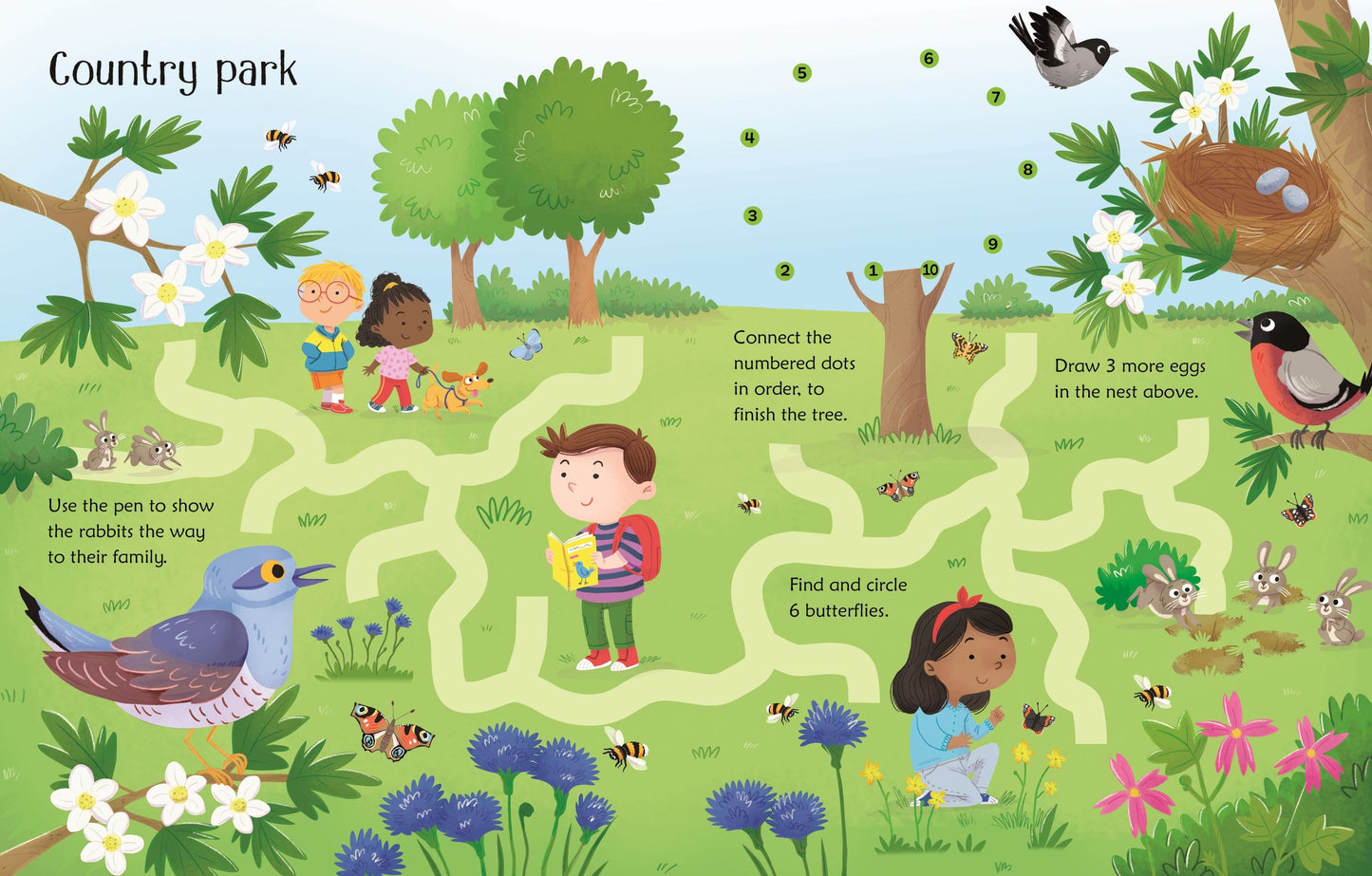 Carte educativă de activități scrie și șterge - Wipe-Clean Nature Activities, Usborne