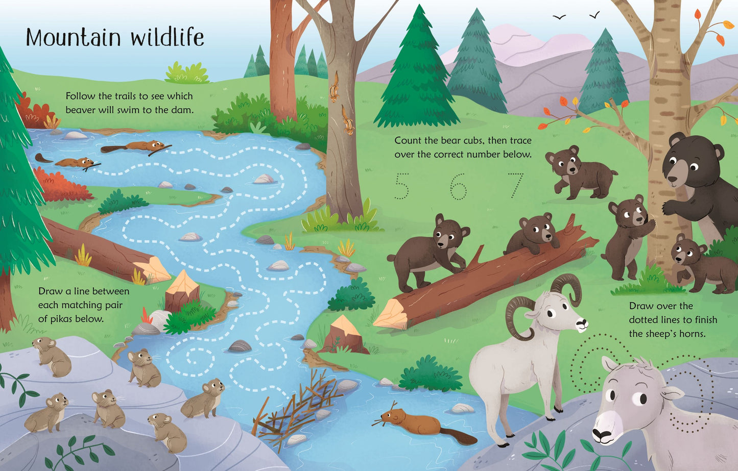 Carte educativă de activități scrie și șterge - Wipe-Clean Nature Activities, Usborne