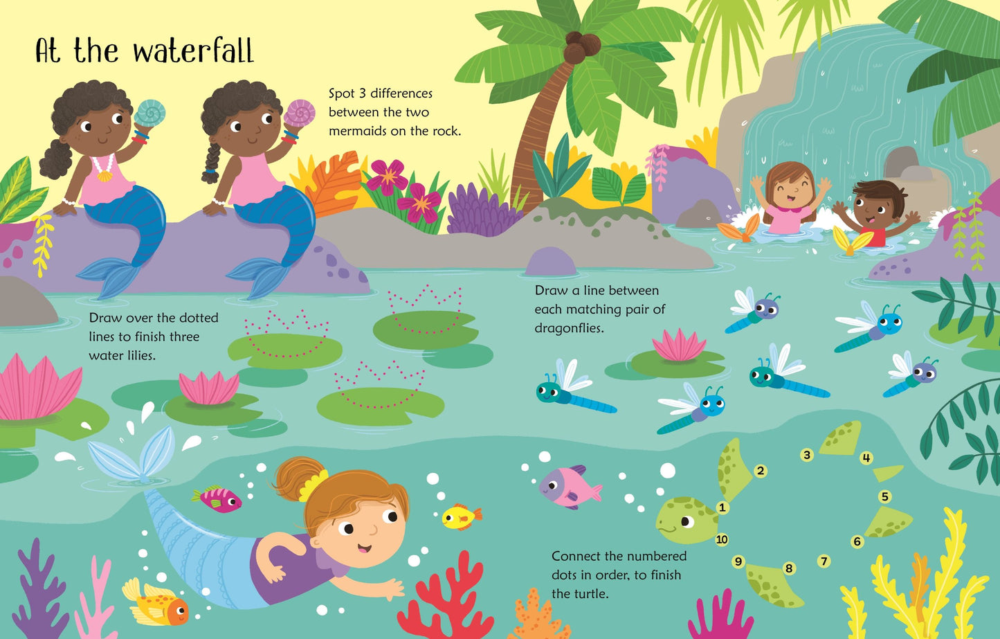 Carte educativa de activitatii - Wipe-Clean Mermaid Activities, Usborne