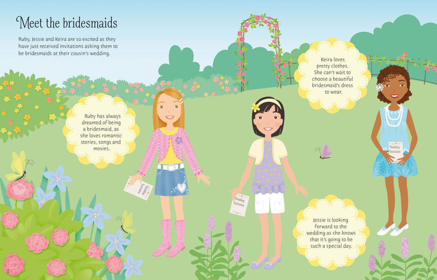 Carte stickere - Sticker Dolly Dressing Bridesmaids, Usborne