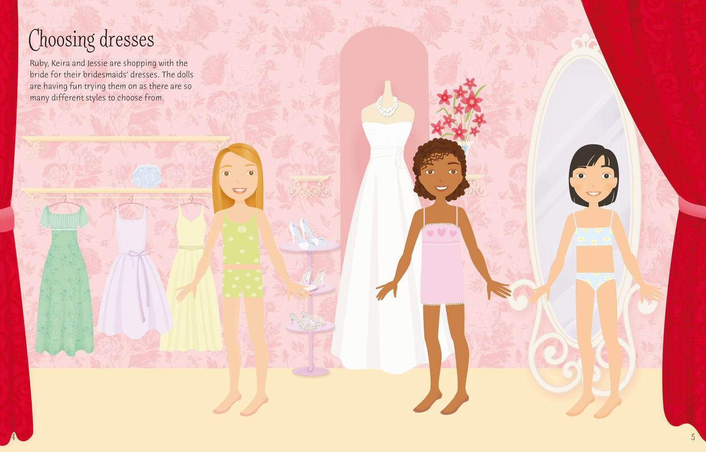 Carte stickere - Sticker Dolly Dressing Bridesmaids, Usborne