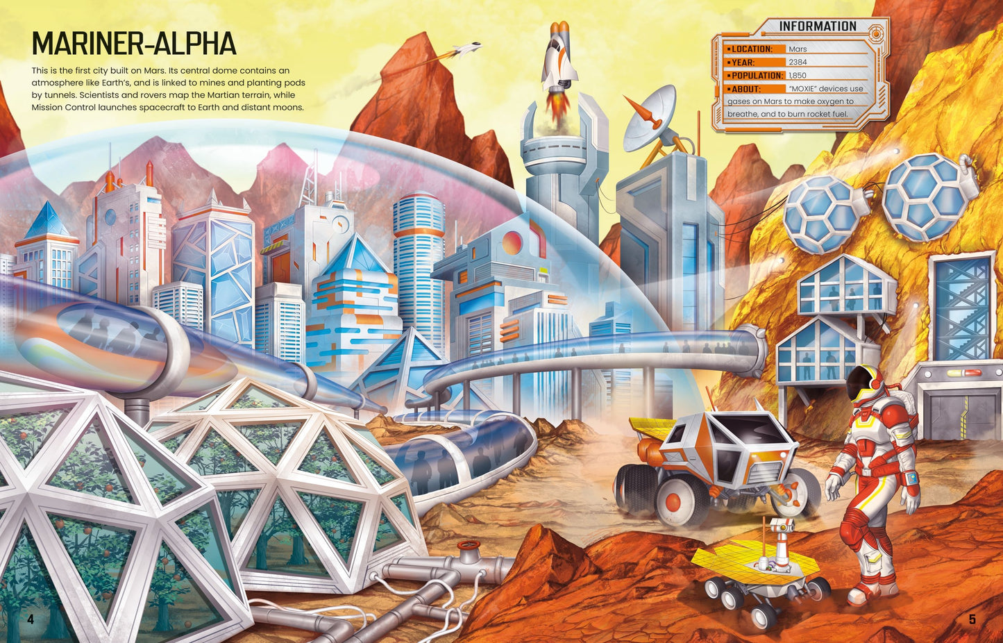 Carte stickere copii - Build Your Own Futuristic Cities, Usborne
