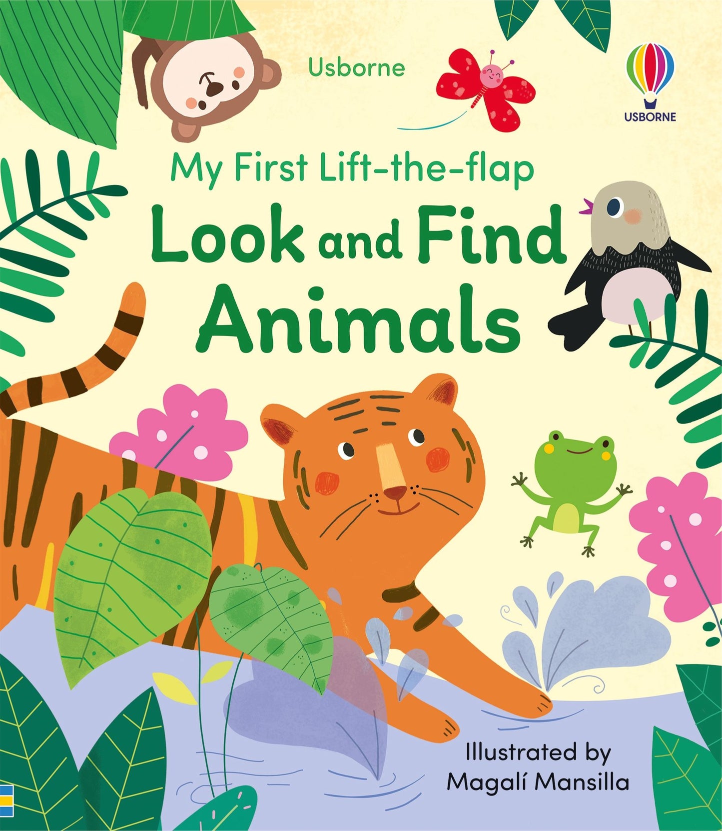 Carte clapete pentru copii - My First Lift-the-flap Look and Find Animals, Usborne, 2 ani+