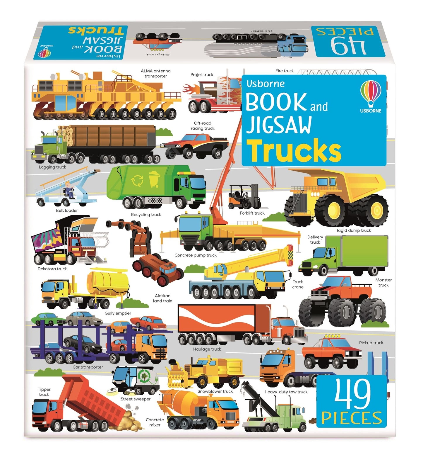 Set puzzle si carte - Usborne Book And Jigsaw Trucks, Usborne