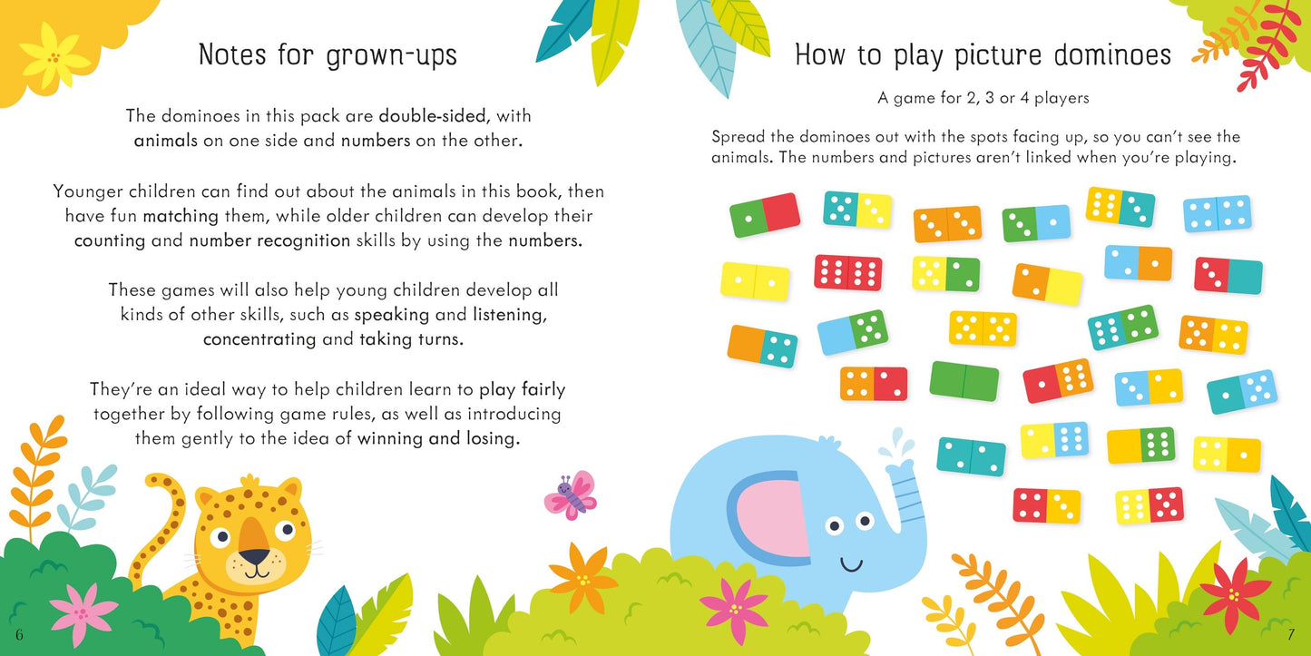 Carte copii - Jungle Dominoes Game, Usborne