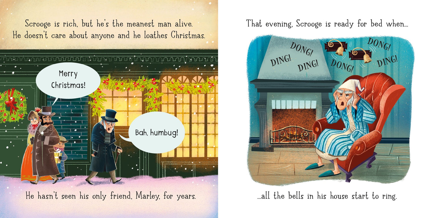 Carte povesti - Little Board Books: A Christmas Carol, Usborne