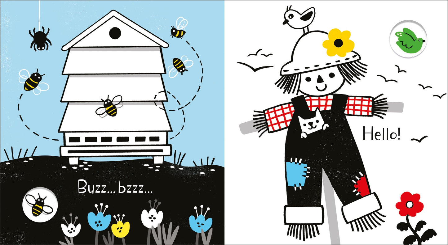 Carte copii - Baby's Black and White Books Farm, Usborne