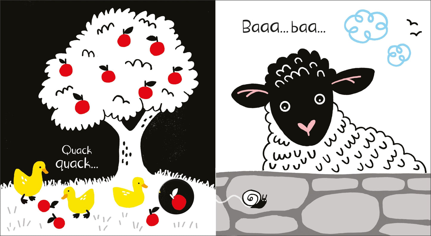 Carte copii - Baby's Black and White Books Farm, Usborne