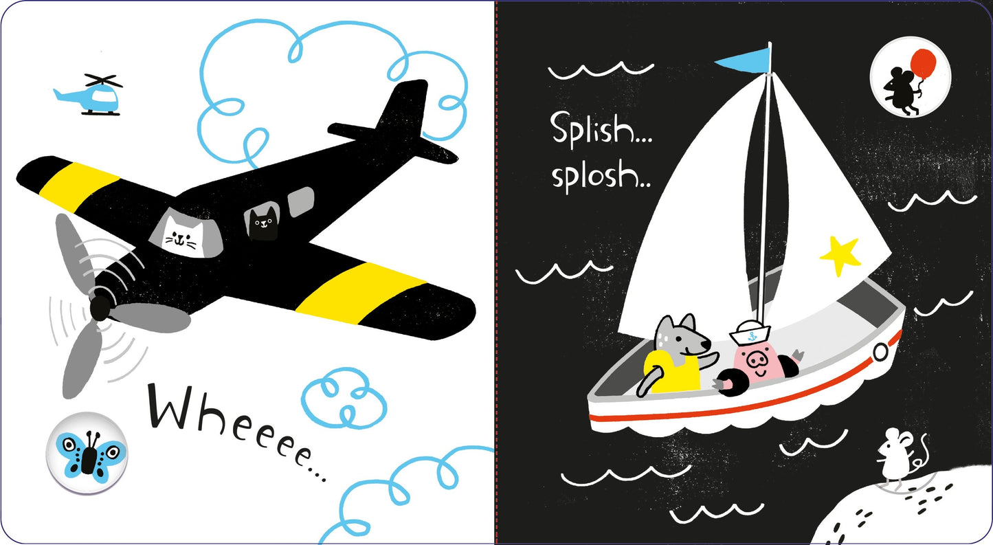 Carte copii - Baby's Black and White Books Things That Go, Usborne
