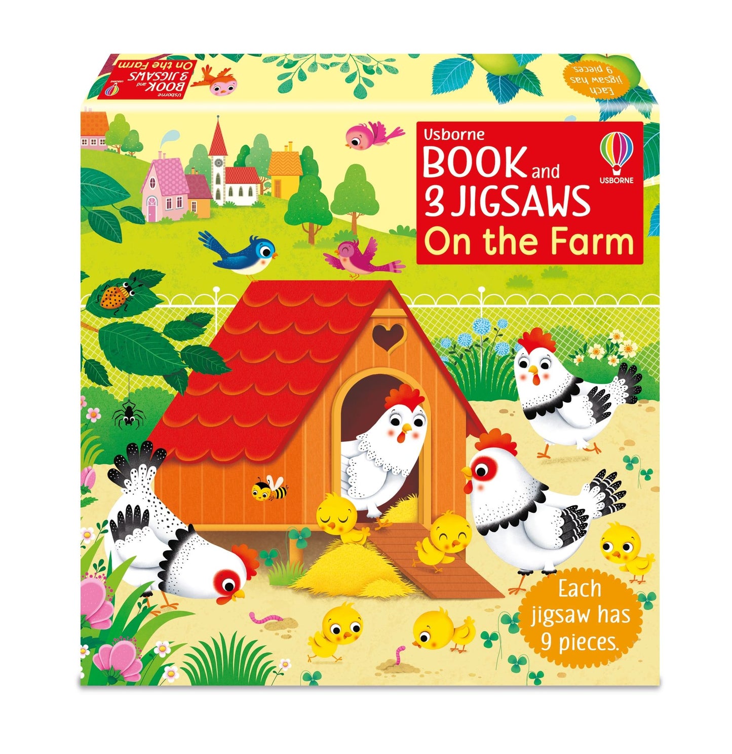 Set puzzle si carte - Book And 3 Jigsaws On The Farm, Usborne