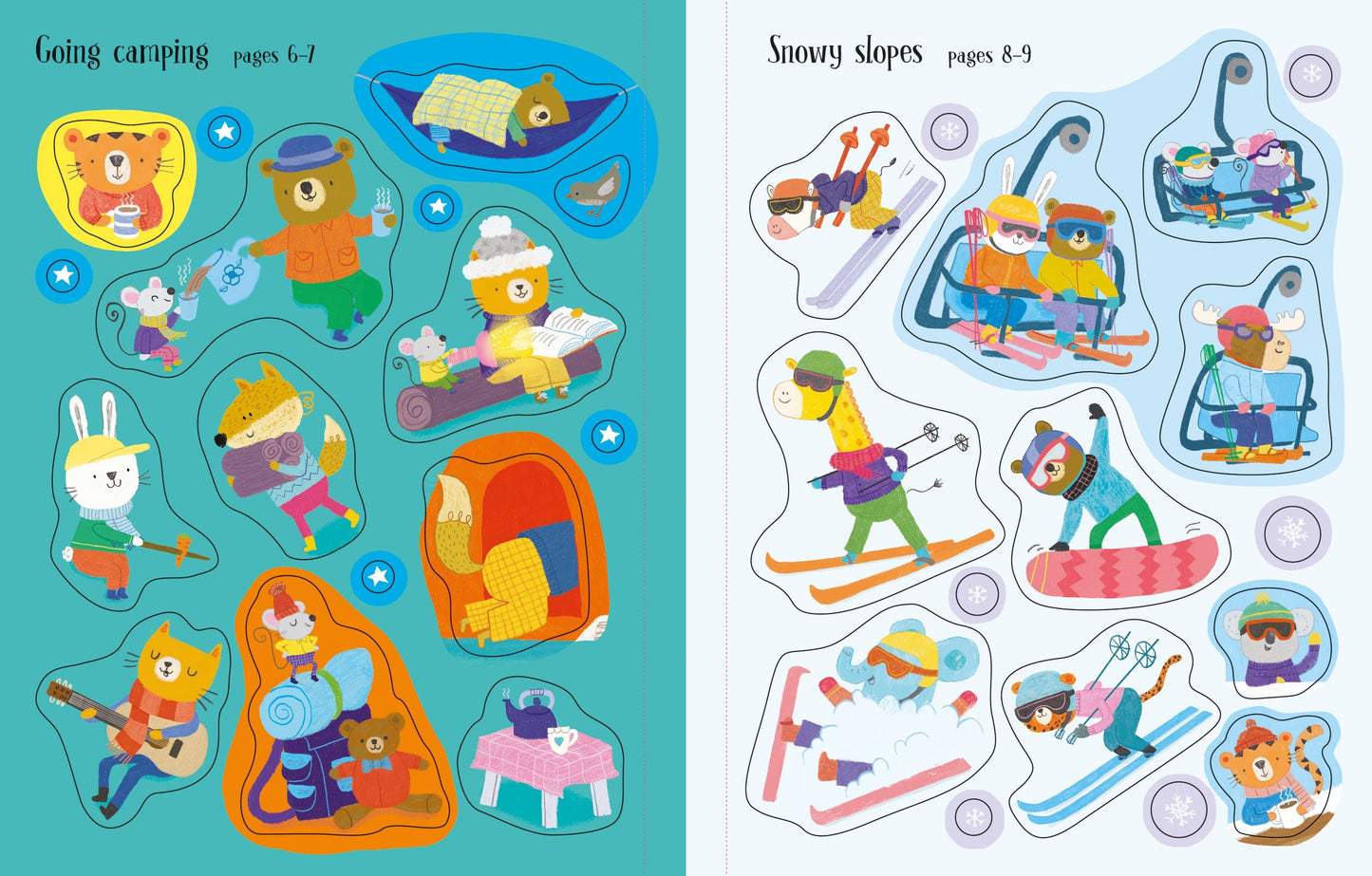 Carte stickere - First Sticker Book Holiday, Usborne