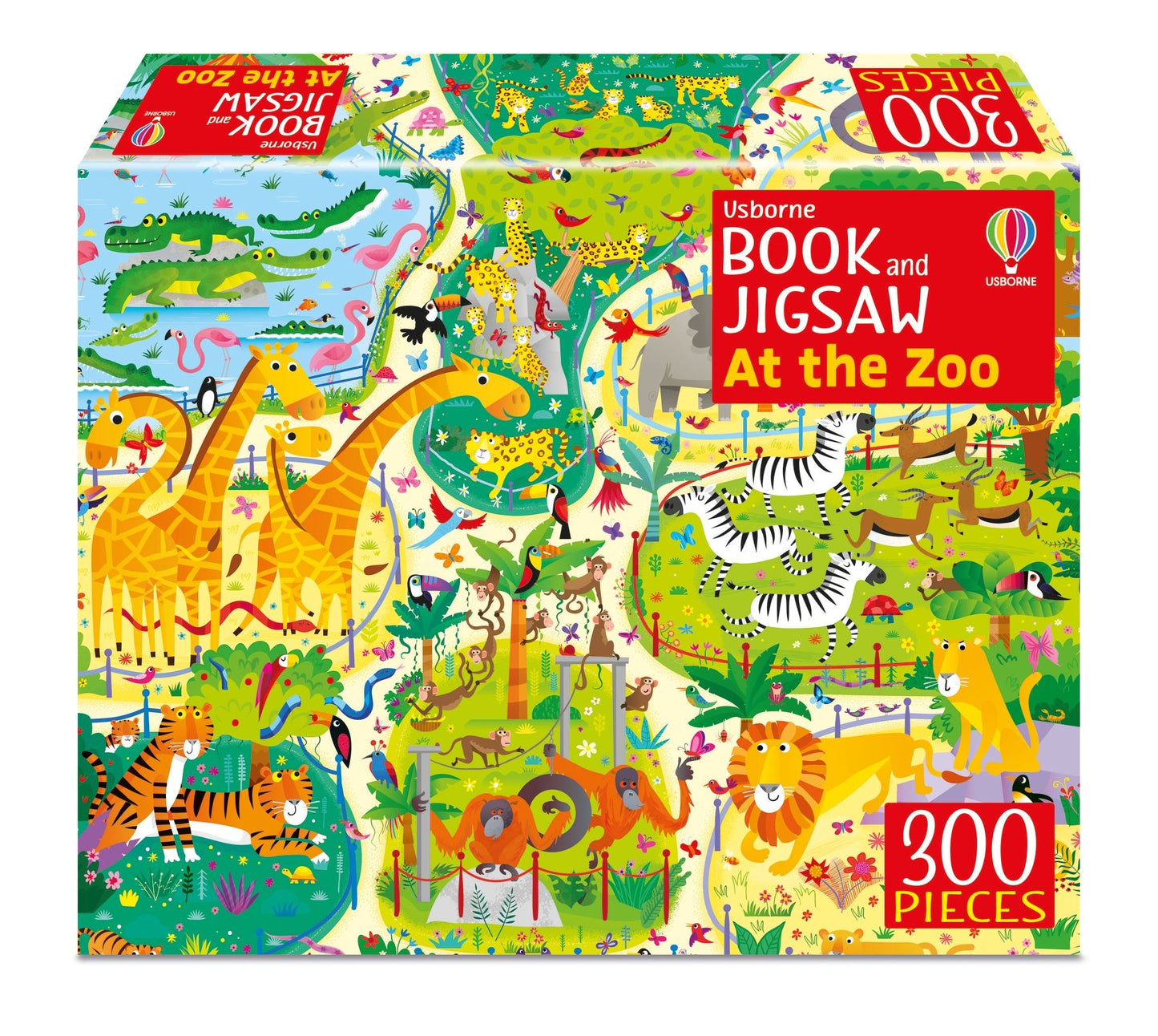 Set puzzle si carte - Usborne Book And Jigsaw At The Zoo, Usborne