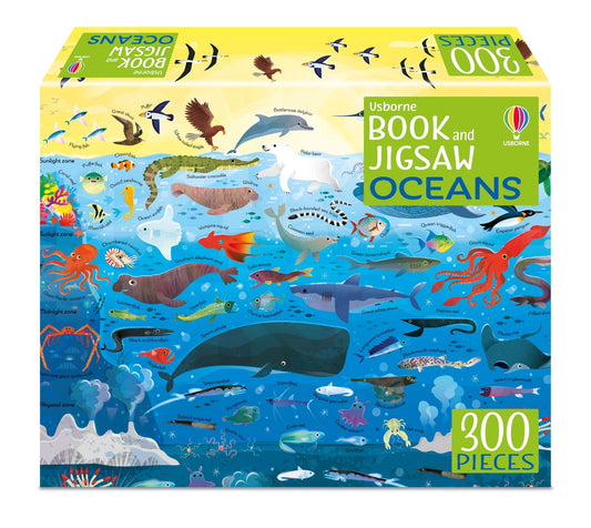 Set puzzle si carte - Usborne Book And Jigsaw Oceans, Usborne