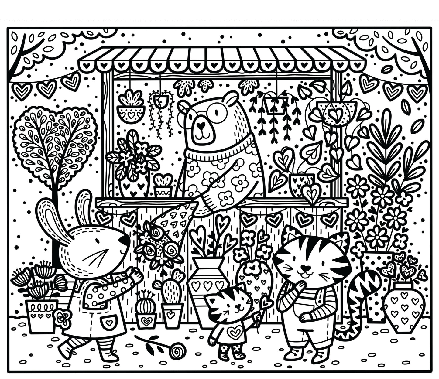 Carte pictura cu apa - Love, Hearts and Flowers Magic Painting Book, Usborne