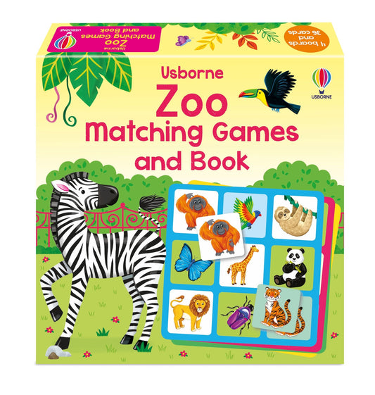 Joc copii potrivire - Zoo Matching Games and Book, Usborne