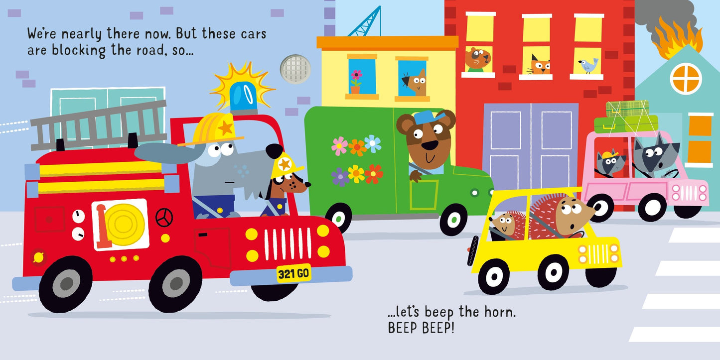 Carte sunete - Let's go on a Fire Engine, Usborne, 12 luni+