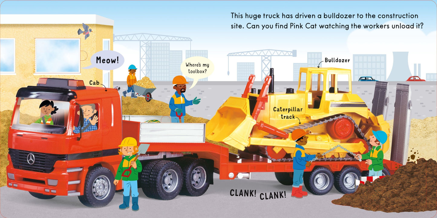 Carte clapete pentru copii - Lift and Look Trucks, Usborne, 1 an+