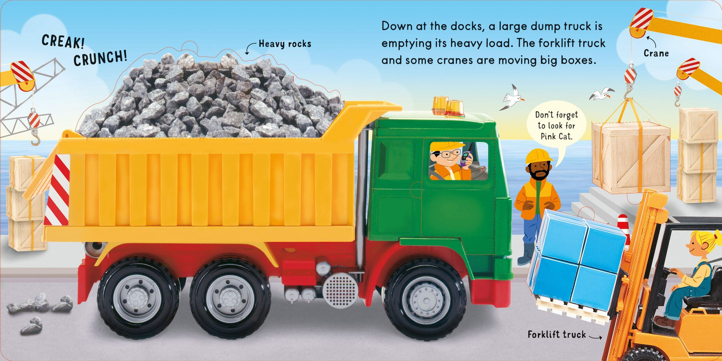 Carte clapete pentru copii - Lift and Look Trucks, Usborne, 1 an+
