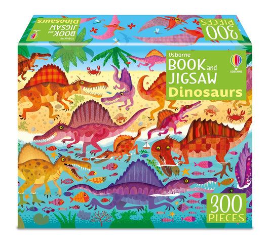Set puzzle si carte - Usborne Book And Jigsaw Dinosaurs, Usborne